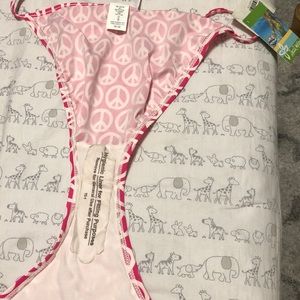 Local motion hot pink peace sign bathing suit